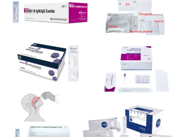 Pruebas rápidas de covid19 sd biosensor, abbott, roche, genrui, seegene, edinburgh-pri